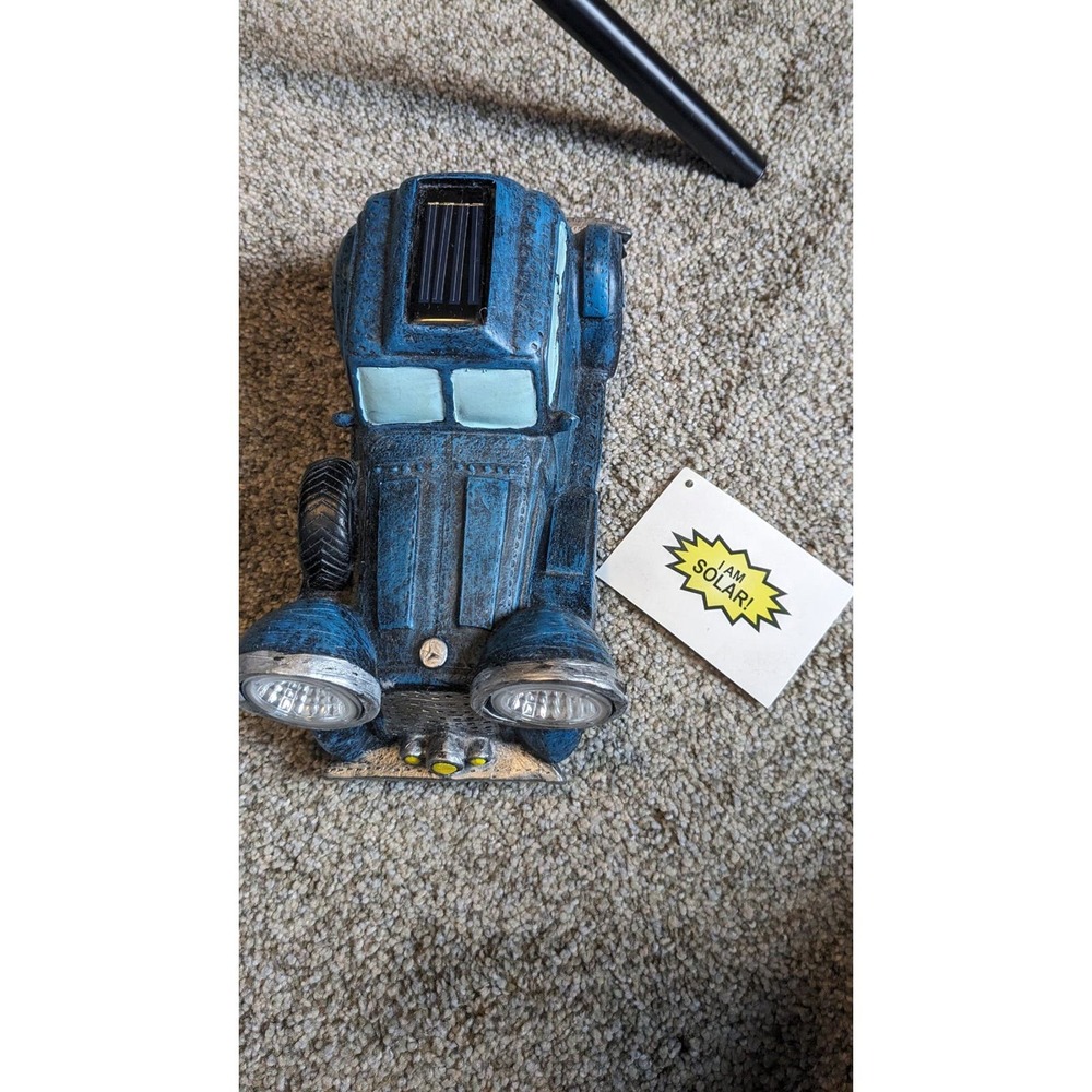 Solar model car blue working headlights nwt